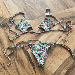 Yandy - Colorful Leopard Print Bikini